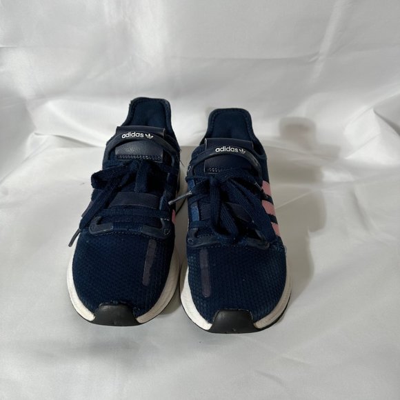 Adidas navy and pink sneakers youth 4 or women's 6 - Picture 5 of 7